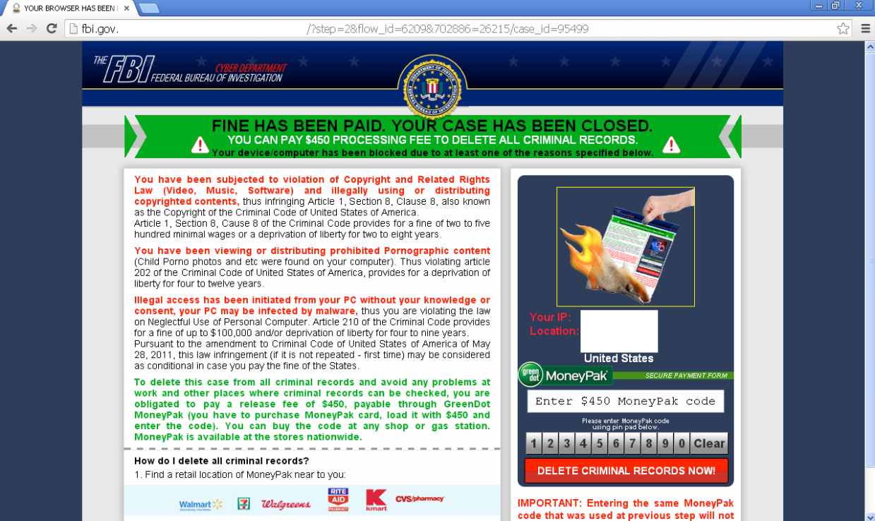 Ransomware demands additional payment to delete 'criminal records'