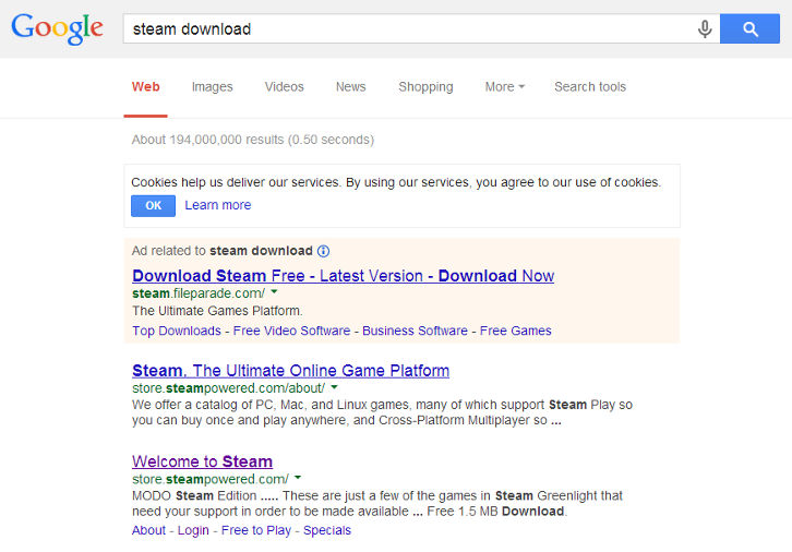 New Google search