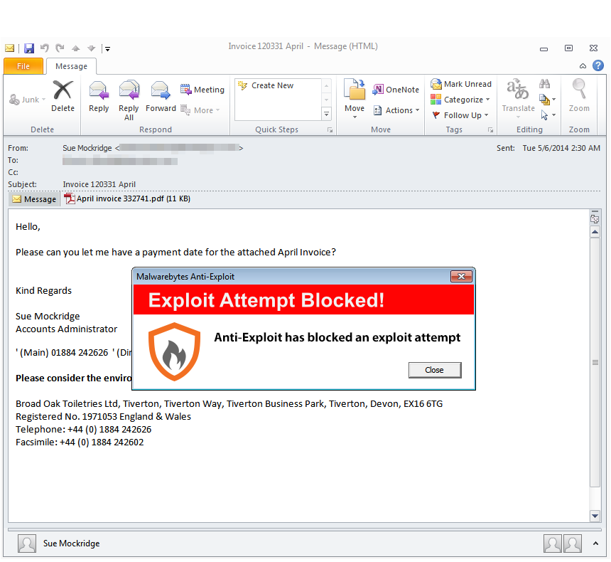 Email-borne exploits: the not-so innocuous killers targeting small business