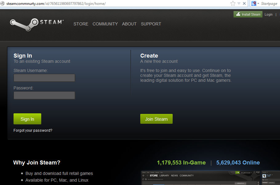Fake login
