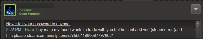 Never click on these messages.