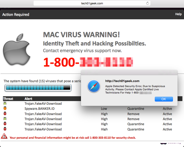 Mac users: Beware of increased tech support scam pop-ups