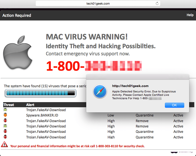 Mac users: Beware of increased tech support scam pop-ups