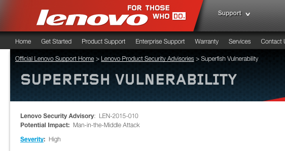 Lenovo and the Superfish fiasco