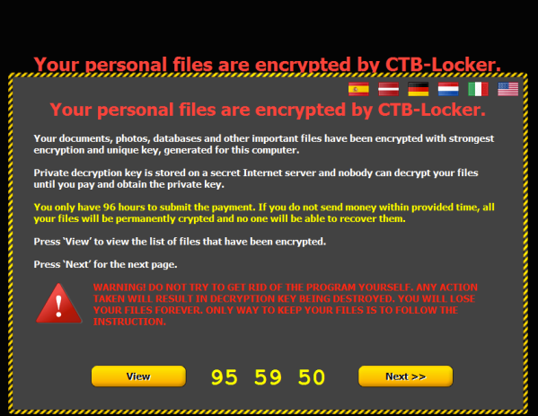 Google Chrome update Spam drops CTB Locker/Critroni Ransomware