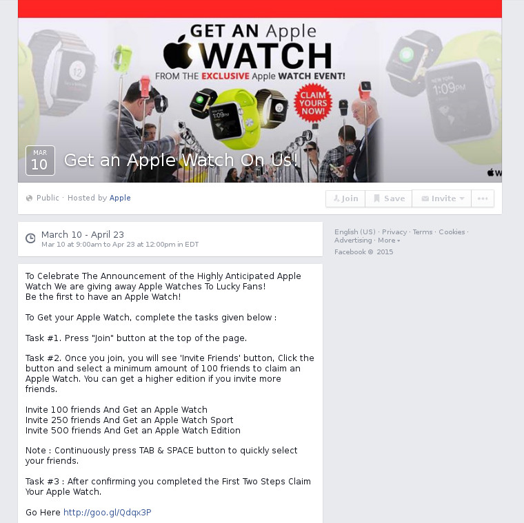 Facebook page