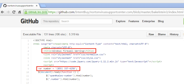 Tech Support Scam Source Code Found on GitHub