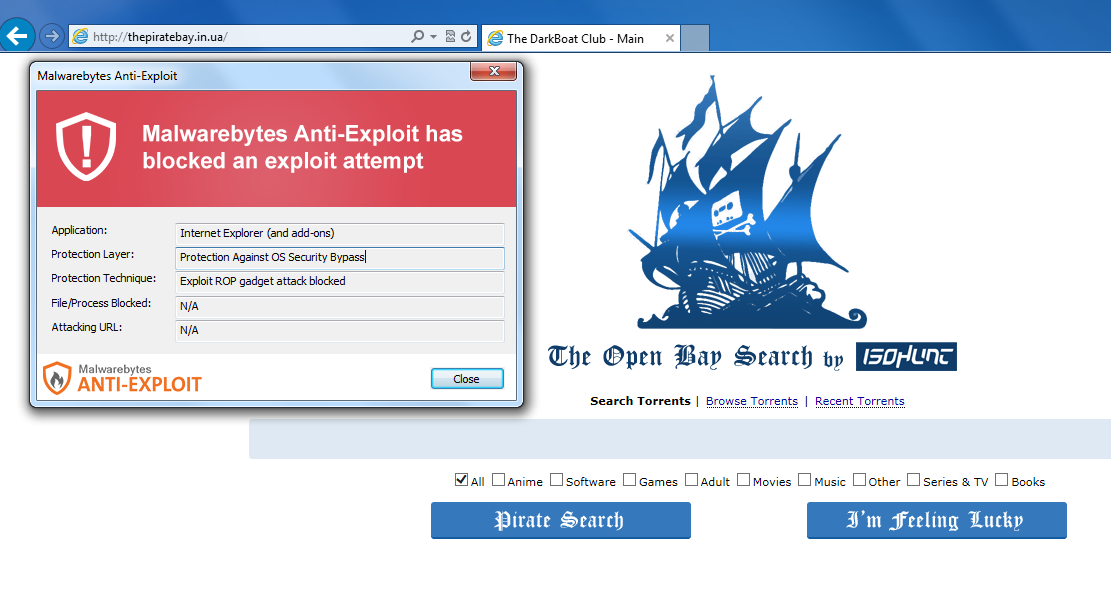 Compromised WordPress sites launch drive-by attacks off Pirate Bay clone