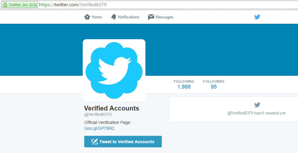 Fake Twitter Verification Feed