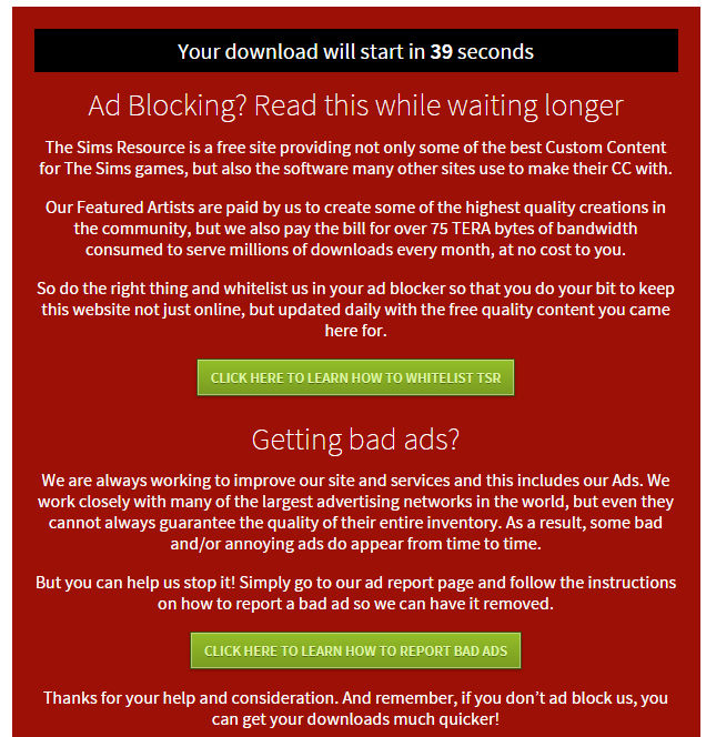 Whitelist our ads
