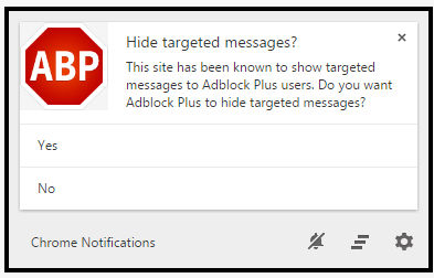 A message for Adblock Plus