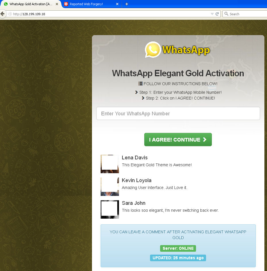 Whatsapp Elegant Gold