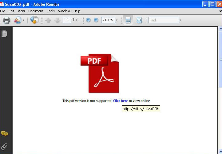 Bit.ly link in PDF