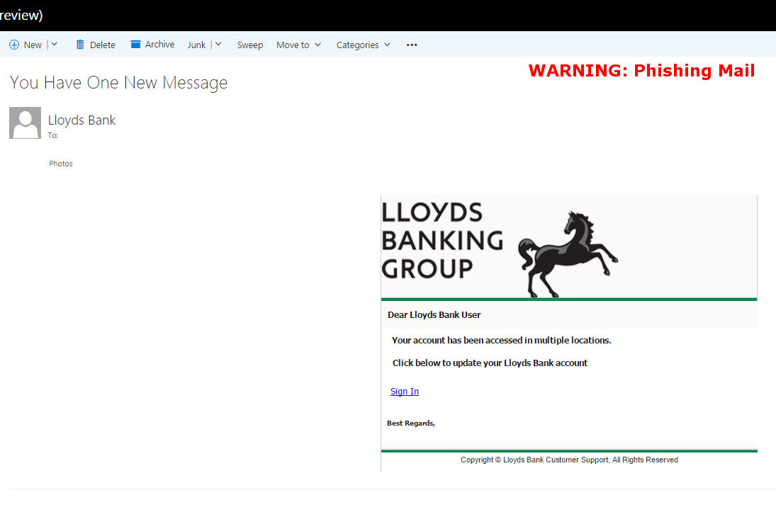 Phishing mail