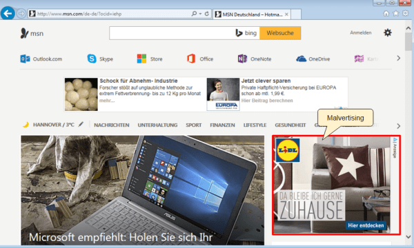 MSN Home Page Drops More Malware Via Malvertising