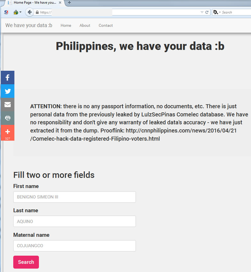 PH Leak search box