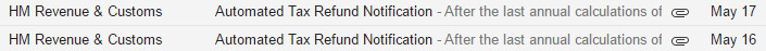 copies of tax spam