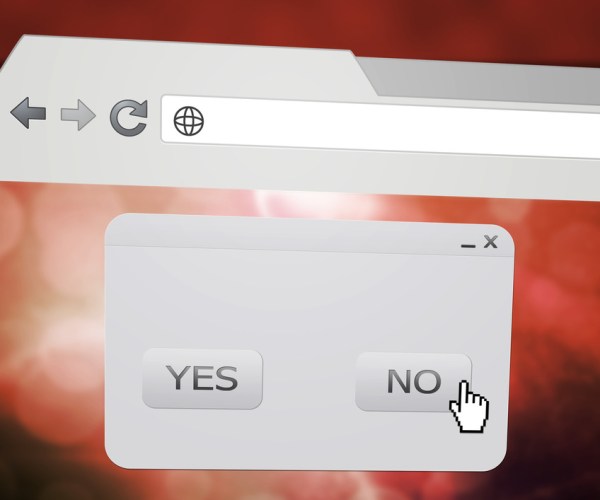 No Pop-up Window in Web Browser