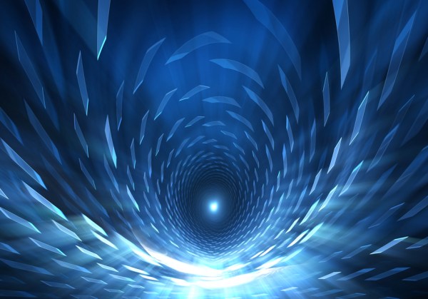 Wormhole, funnel-shaped tunnel that can connect one universe with another