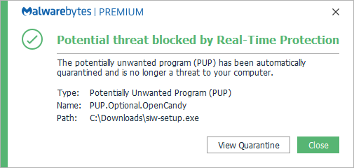 block PUP.Optional.OpenCandy