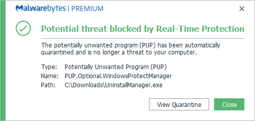 block PUP.Optional.WindowsProtectManager
