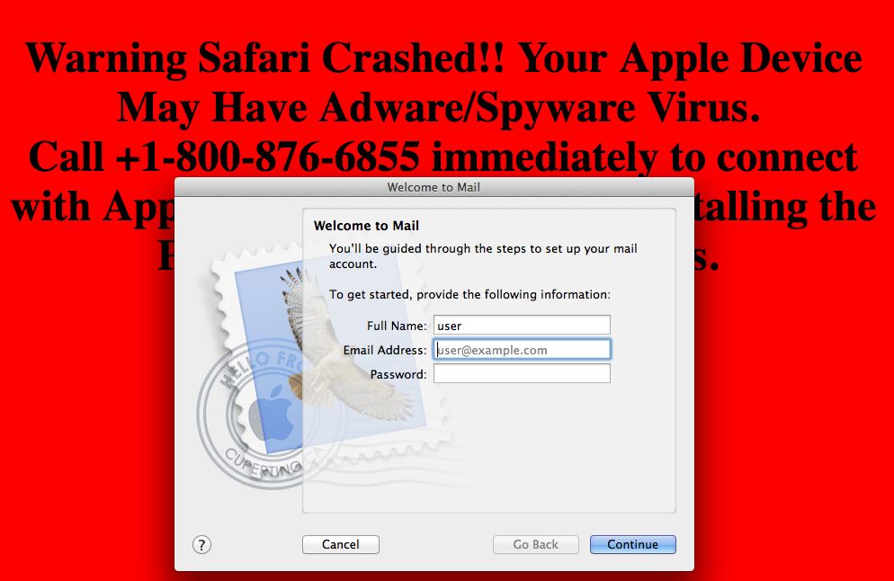 Tech support scam page triggers denial-of-service attack on Macs
