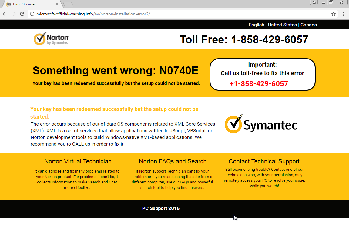Free antivirus coupon leads to tech support scam
