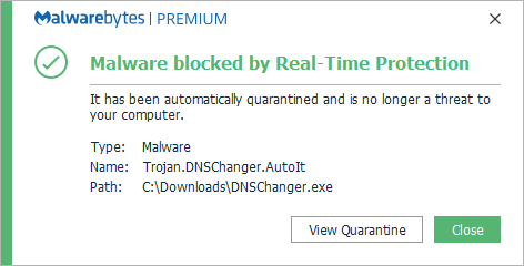 block Trojan.DNSChanger