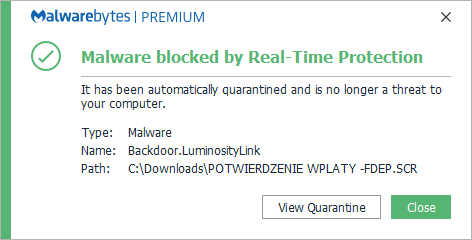 block Backdoor.LuminosityLink