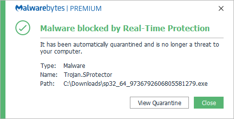 block Trojan.SProtector