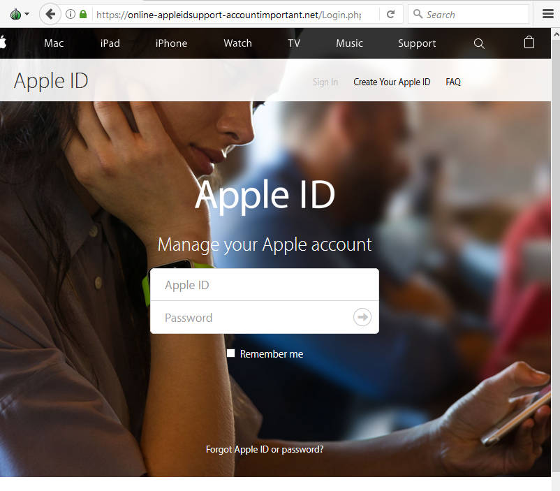 apple account phish
