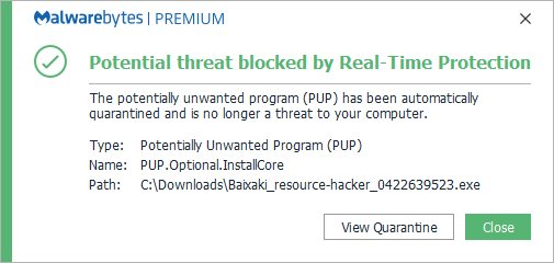 block PUP.Optional.InstallCore