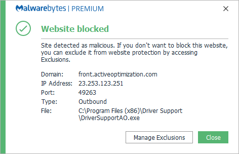 blocked domain