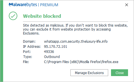 blocked for phishing