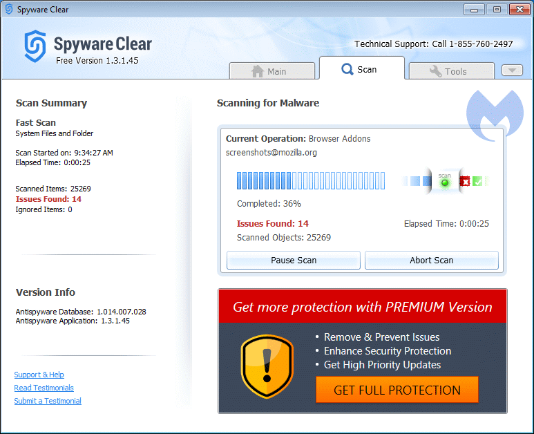 Spyware Cleaner GUI