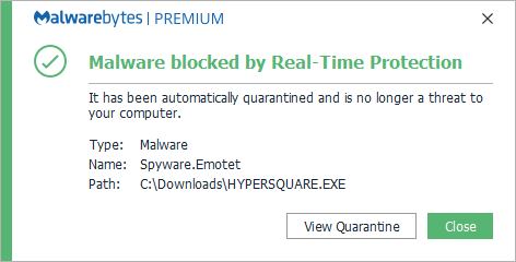 block Spyware.Emotet