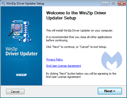 installer WinZip DriverUpdater