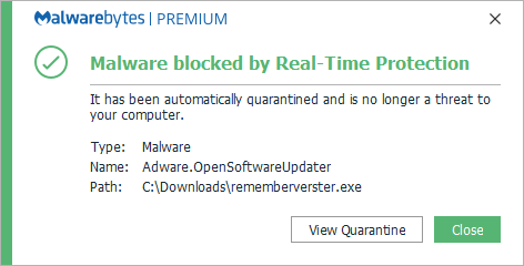 block Adware.OpenSoftwareUpdater