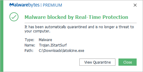 block Trojan.IStartSurf