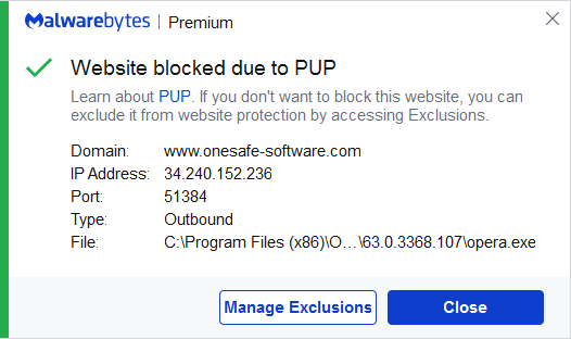 block onesafe-software.com