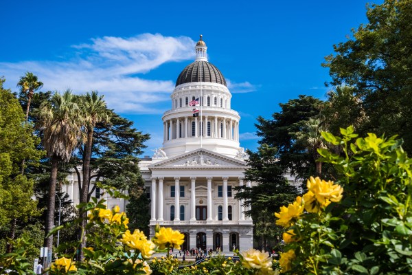 The Senate building in Sacramento, California.