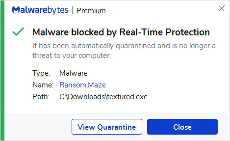 block ransom.maze