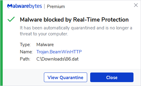 block Trojan.BeamWinHTTP