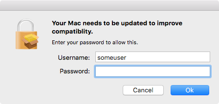 password phishing dialog mac adware