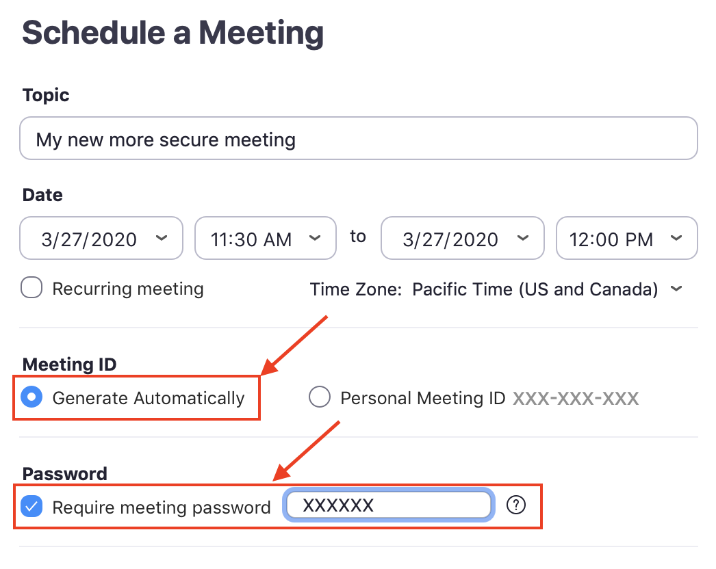 How to schedule a Meeting in Zoom, safely.