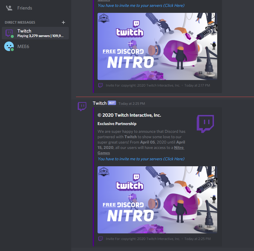 Discord users tempted by bots offering free Nitro games