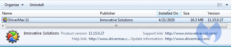 installed DriverMax