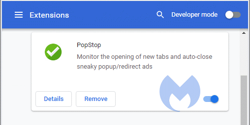 PopStop extension